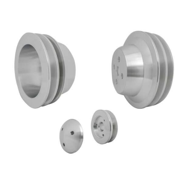 Small Block Ford Performance Ratio V-Belt Pulley Kit (2V) 3 Bolt - Early