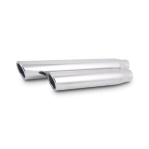3.5" Round Stainless Steel Tip (Single Wall, Angle Cut) - 3" inlet, 11" long