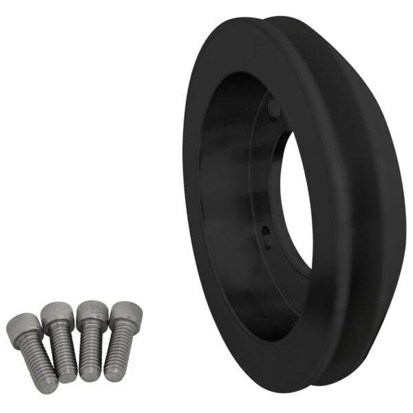 Small Block Ford 1V Crankshaft Pulley, 5.5" - 4 Bolt - Black