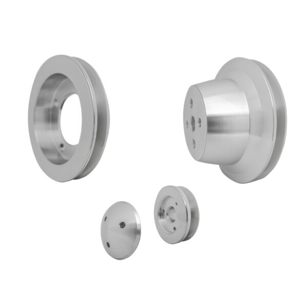 Small Block Ford V-Belt Pulley Kit - 1V - 4 Bolt - Early