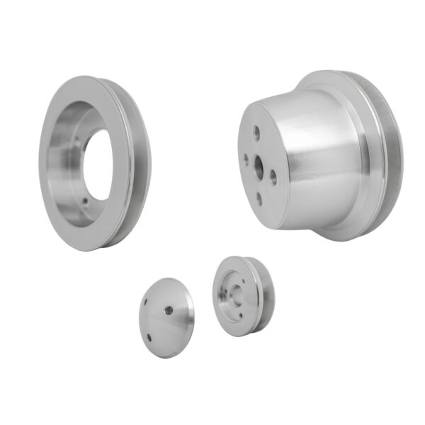 Small Block Ford V-Belt Pulley Kit - 4 Bolt - 4 Early