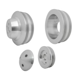 Small Block Ford V-Belt Pulley Kit - 2V - 4 Bolt, Late