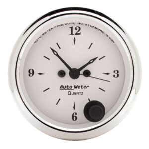 2-1/16 in. CLOCK, 12 HOUR, OLD-TYME WHITE