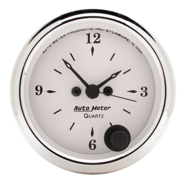 2-1/16 in. CLOCK, 12 HOUR, OLD-TYME WHITE