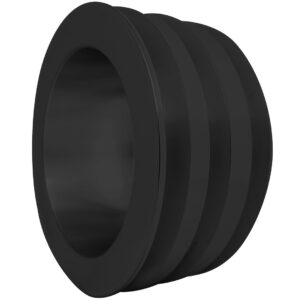 Small Block Ford V-Belt Crankshaft Pulley - 3V - 4 Bolt - 3V - Late - Black