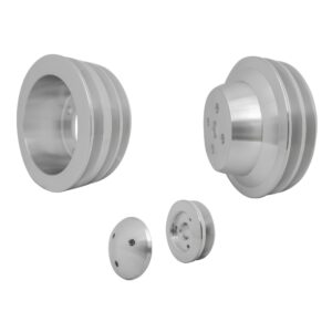 Small Block Ford V-Belt Pulley Kit - 3V - 4 Bolt - Early