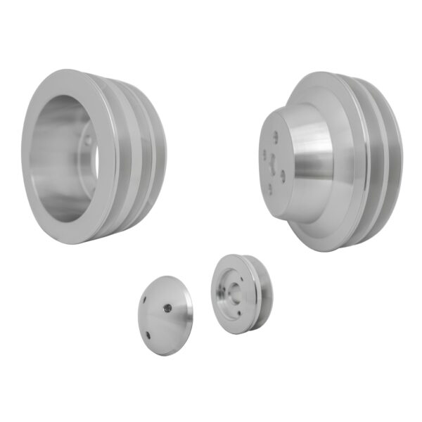 Small Block Ford V-Belt Pulley Kit - 3V - 4 Bolt - Early