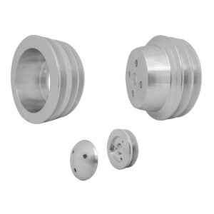 Small Block Ford V-Belt Pulley Kit - 3V - 4 Bolt - Early