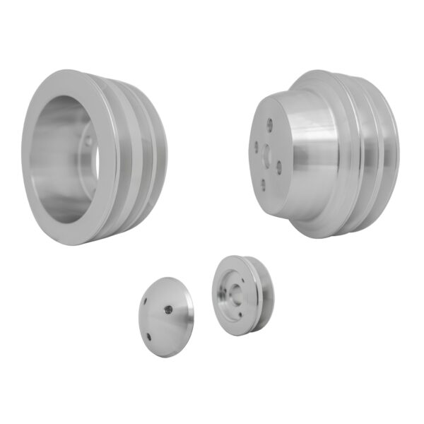Small Block Ford V-Belt Pulley Kit - 3V - 4 Bolt - Early
