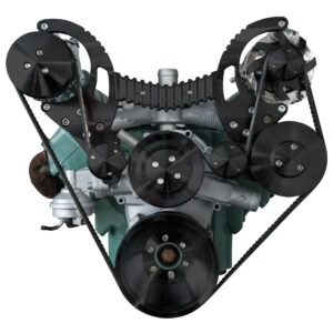Buick Nailhead Serpentine System - AC & PS - Black