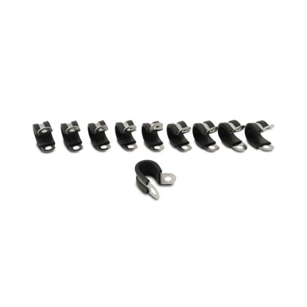 Stainless Steel Cushion P-Clamp for 0.75" O.D. hose - Pack of 10