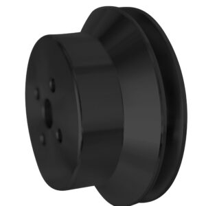 Big Block Ford V-Belt High Flow Water Pump Pulley - 1V - 4 Bolt - Black