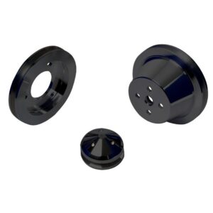 Ford FE V-Belt Pulley Kit - High Flow - Black