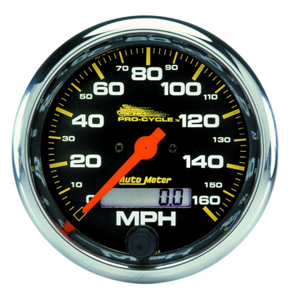 3-3/4 in. SPEEDOMETER, 0-160 MPH, BLACK, PRO-CYCLE