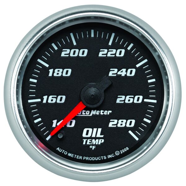2-1/16 in. OIL TEMPERATURE, 140-280 Fahrenheit, BLACK, PRO-CYCLE