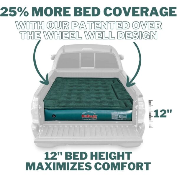 AirBedz Lite by Pittman Outdoors - PPI PV203C Mid Size 6.0'-6.5' Standard Bed with Portable DC Air Pump - The Original Truck Bed Air Mattress