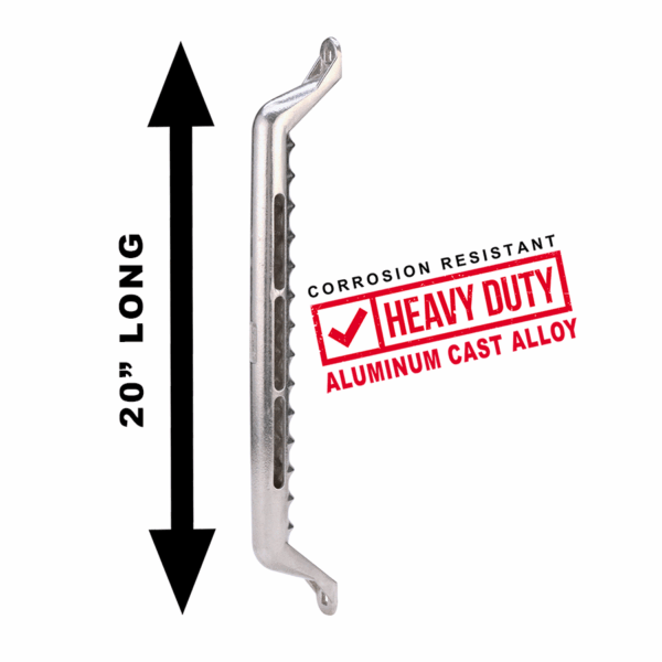 CARR  - 200042 - 20 in. Grab Handle; Bolt On; Cast Aluminum; XM3 Polished; Single