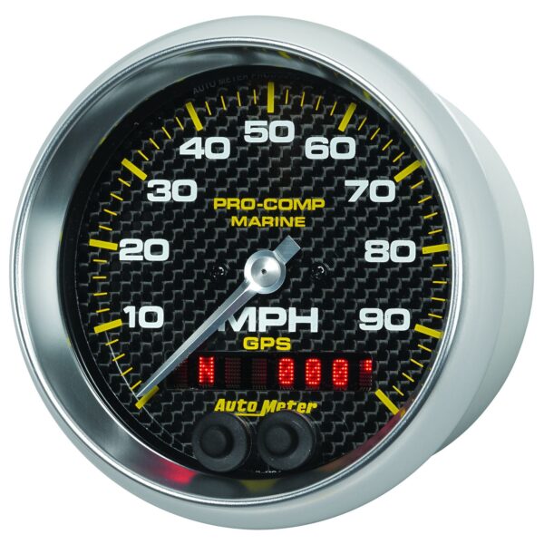 3-3/8 in. GPS SPEEDOMETER, 0-100 MPH, MARINE CARBON FIBER