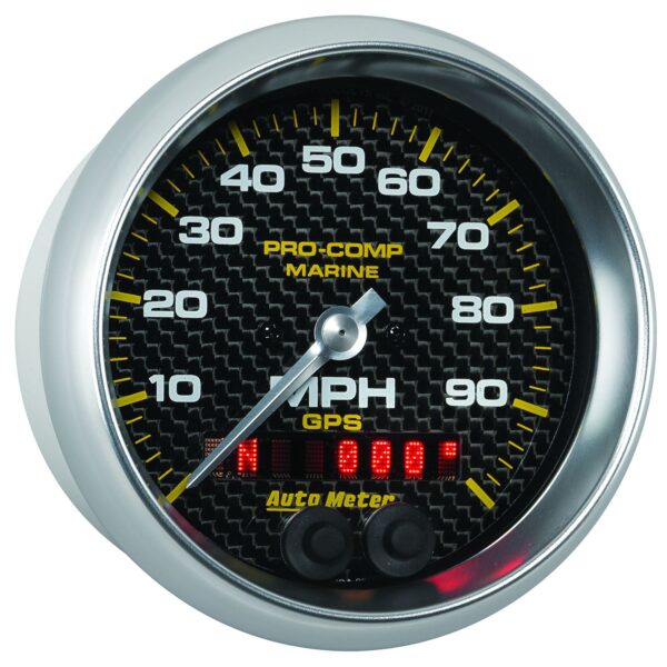 3-3/8 in. GPS SPEEDOMETER, 0-100 MPH, MARINE CARBON FIBER