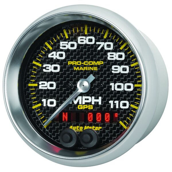 3-3/8 in. GPS SPEEDOMETER, 0-120 MPH, MARINE CARBON FIBER