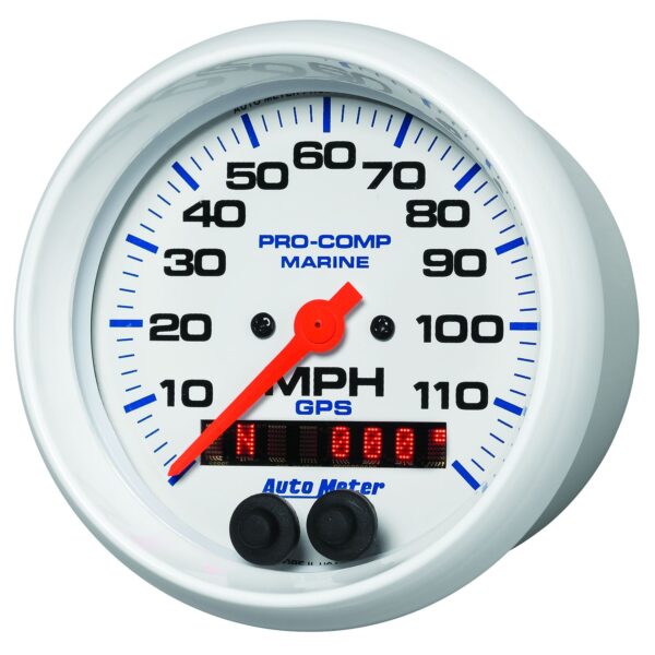 3-3/8 in. GPS SPEEDOMETER, 0-120 MPH, MARINE WHITE