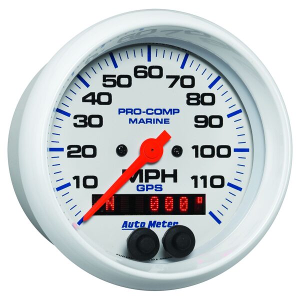 3-3/8 in. GPS SPEEDOMETER, 0-120 MPH, MARINE WHITE