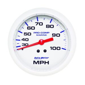 3-3/8 in. MECHANICAL SPEEDOMETER, 0-100 MPH, MARINE WHITE