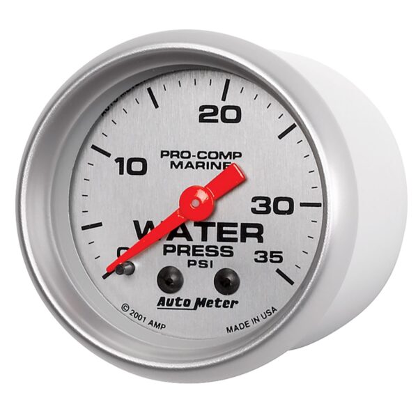2-1/16 in. WATER PRESSURE, 0-35 PSI, MARINE SILVER ULTRA-LITE