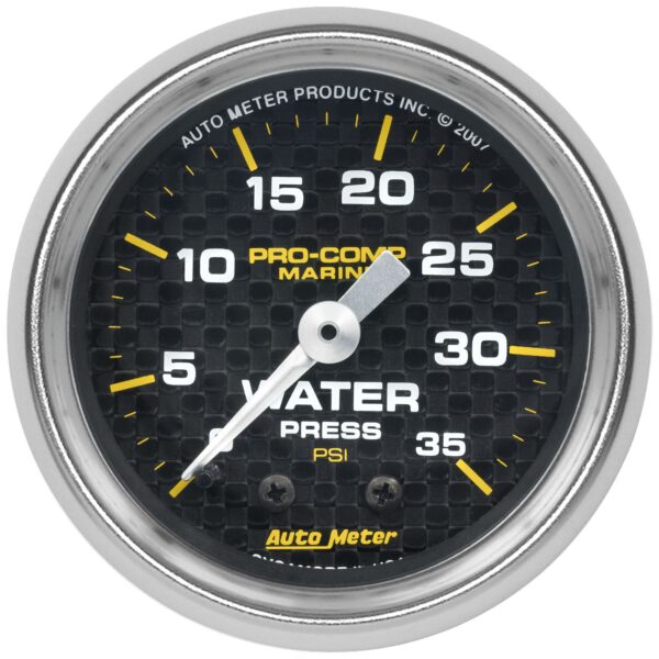 2-1/16 in. WATER PRESSURE, 0-35 PSI, MARINE CARBON FIBER