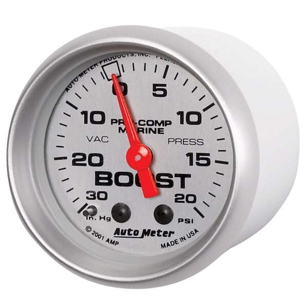 2-1/16 in. VACUUM/BOOST, 30 IN HG/20 PSI, MARINE SILVER ULTRA-LITE