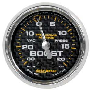 2-1/16 in. VACUUM/BOOST, 30 IN HG/20 PSI, MARINE CARBON FIBER