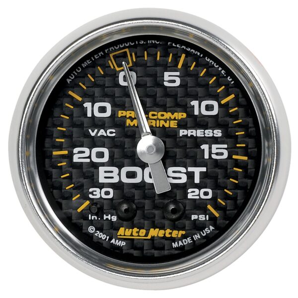 2-1/16 in. VACUUM/BOOST, 30 IN HG/20 PSI, MARINE CARBON FIBER
