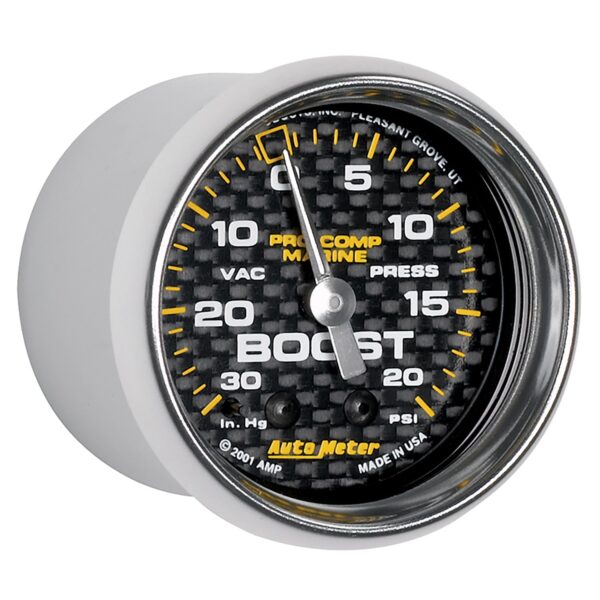 2-1/16 in. VACUUM/BOOST, 30 IN HG/20 PSI, MARINE CARBON FIBER