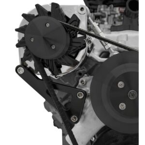 Small Block Chevy Deluxe Alternator Bracket - LWP - Black