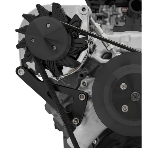 Small Block Chevy Deluxe Alternator Bracket - LWP - Black
