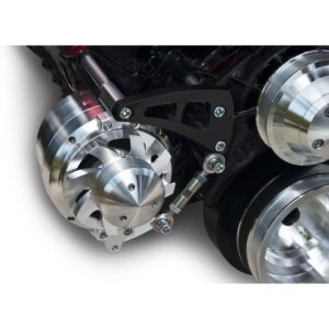 Small Block Chevy Alternator Bracket - Mid-Mount - LWP - Black
