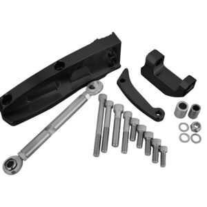 Small Block Chevy Ultra Outward Alternator Bracket - SWP - Passenger - Black