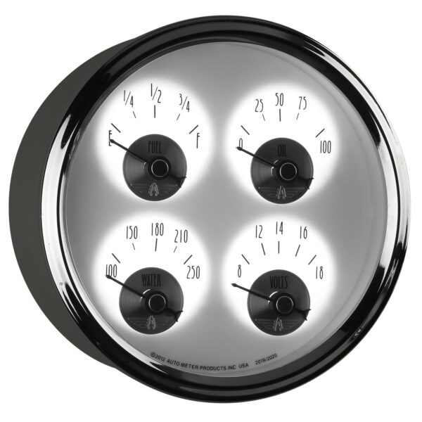 5 in. TACHOMETER/SPEEDOMETER COMBO, 8K RPM/120 MPH, PRESTIGE ANTIQUE IVORY