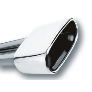 Tip 2.5in Inlet/ 6.69in x 3in Outlet Single Rectangle Rolled-Edge Angle-Cut