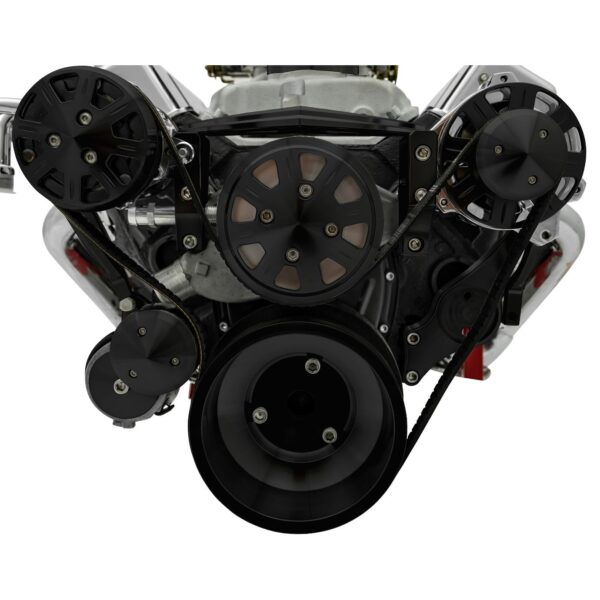 Big Block Chevy Ultra Serpentine System - All Inclusive - AC & ALT - Black