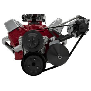 Big Block Chevy Serpentine Conversion Deluxe - Outward - Saginaw-Key - Black
