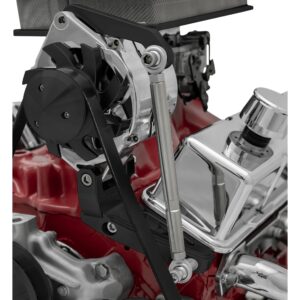 Big Block Chevy Alternator Bracket - Inward - Driver - SWP - Black
