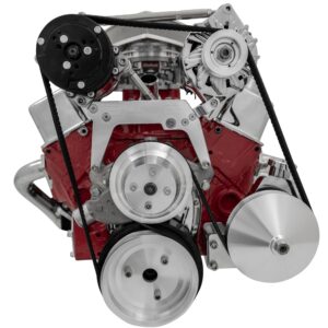 Small Block Chevy High Mount Serpentine Conversion - AC & PS - Saginaw-Key