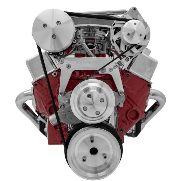 Small Block Chevy High Moutn Serpentine Conversion - AC & ALT