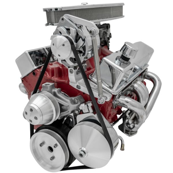 Small Block Chevy High Flow Serpentine Conversion - Driver - SWP - Saginaw-Key
