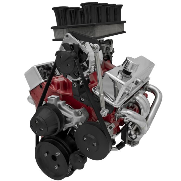 Big Block Chevy Serpentine Conversion - Inward - SWP - AC & PS - GMT2 - Black