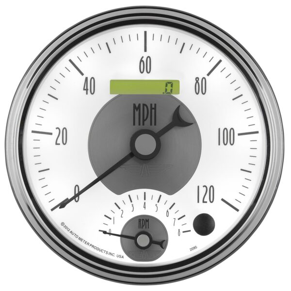 5 in. TACHOMETER/SPEEDOMETER COMBO, 8K RPM/120 MPH, PRESTIGE PEARL