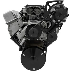 Chevy LT1 Gen II Serpentine Conversion - High Mount - ALT Only - Black