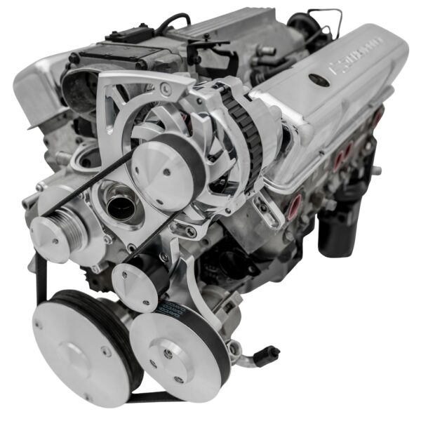 Chevy LT1 Gen II Serpentine Conversion - High Mount - PS & ALT - GMT2 - Chrome