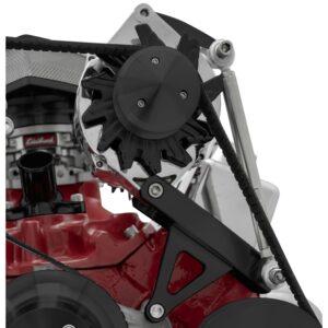Small Block Chevy Alternator Bracket - Inward - Driver - SWP - Black